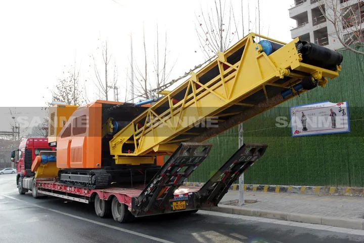 顛覆傳統(tǒng)裝車方式，山美履帶式取料機助您實現(xiàn)降本增效、節(jié)能減排！
